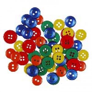 Decorative Medium Buttons - Primary Colors